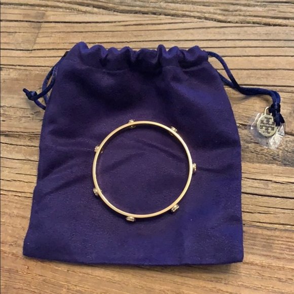 Tory Burch Jewelry - NWT Tory Burch Gold Signature T logo Bangle